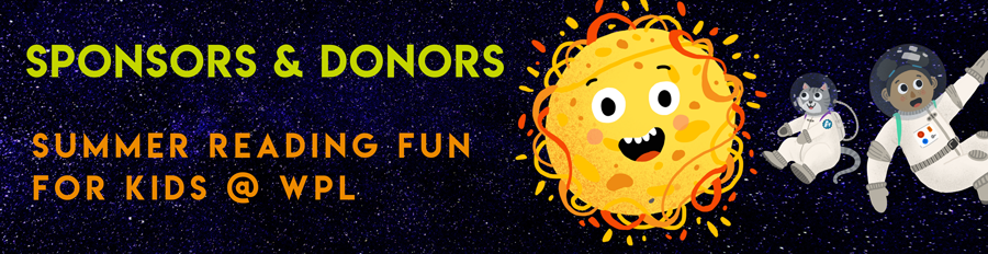 Space themed summer reading club graphics
